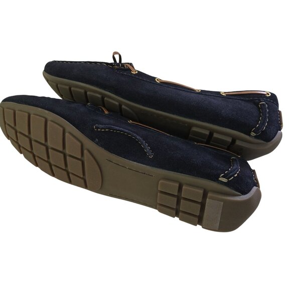 Clarks Artisan NWOT Dunbar Cruiser Loafer Navy Tan Suede Leather Size 11M - Picture 6 of 8